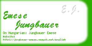 emese jungbauer business card